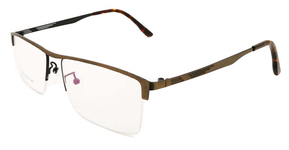 Brown Rectangular blend glasses frame JX-32032-C19
