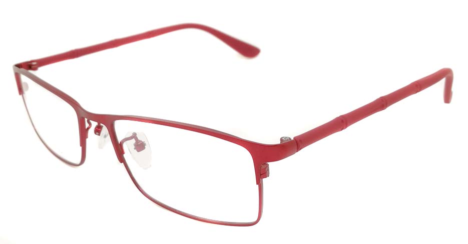 Red Rectangular Blend glasss frame P8026-c5