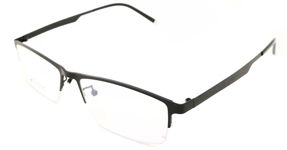 Black oval  Titanium glasses frame JX-5512-C4