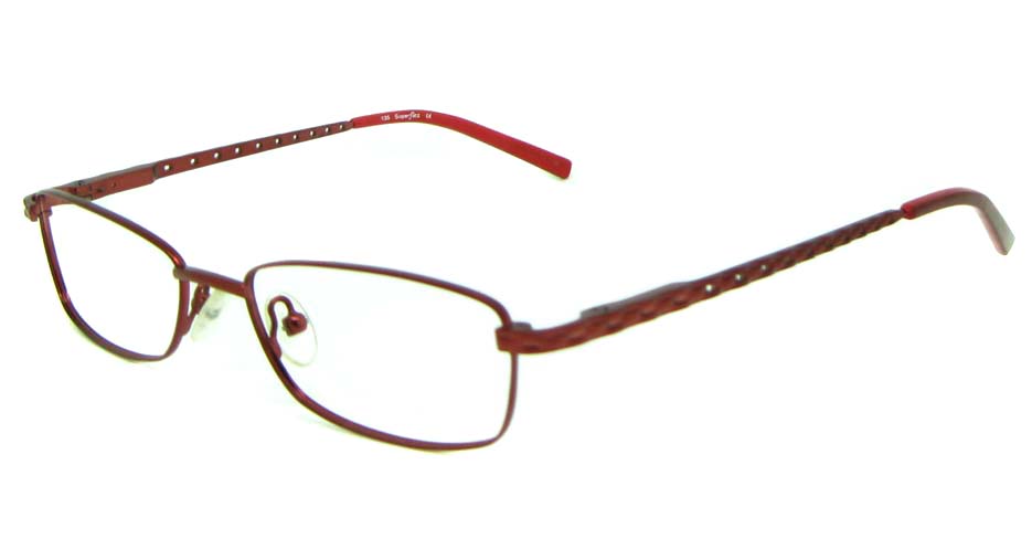 red metal rectangular glasses frame  HL-258-2