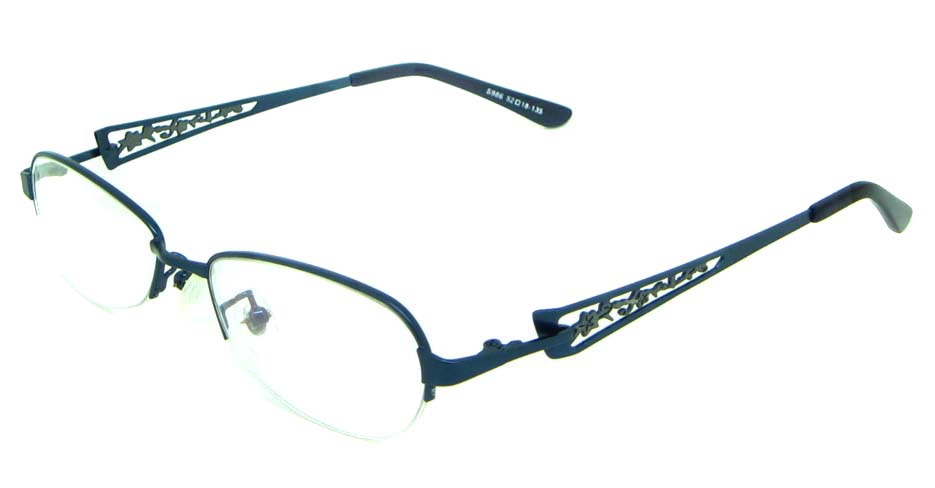 blue oval metal  glasses frameHL-S986-L