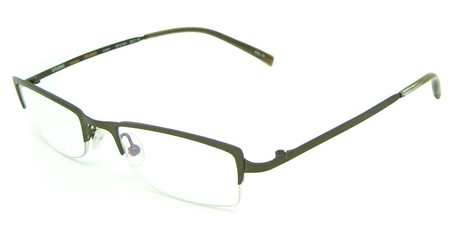 khak metal rectangular glasses frame  HL-ST2161-10