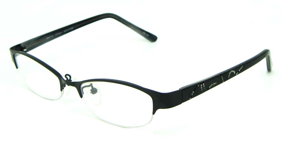 black blend rectangular   glasses frame HL-ST2433-06