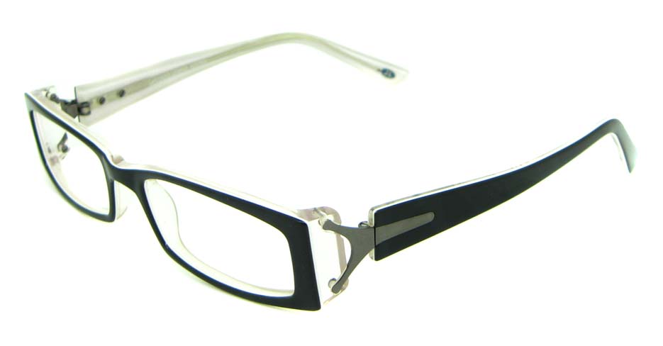 black acetate rectangular glasses frame   HL-JL5497-C