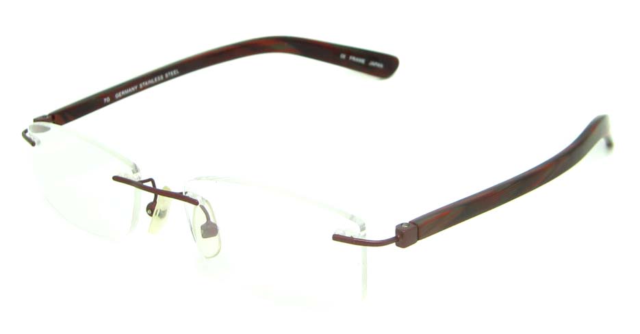 burgundy blend rectangular glasses frame    HL-MOD105-C69