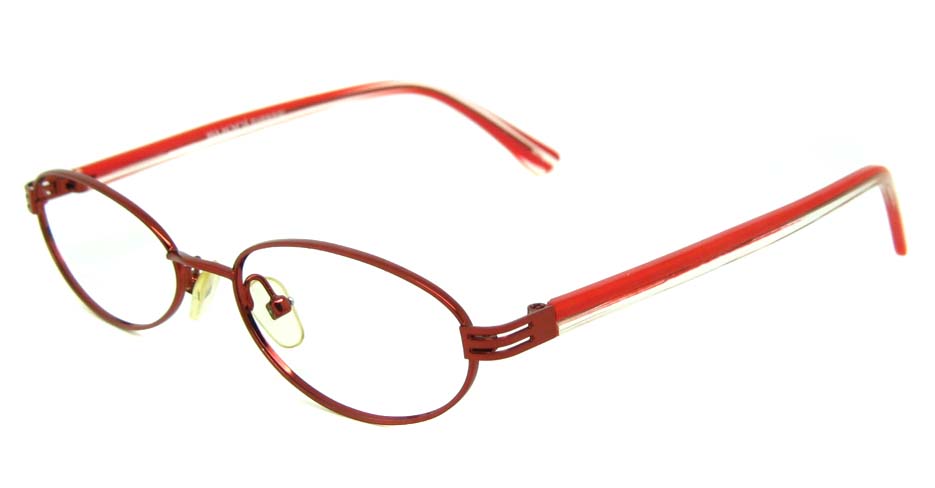 red metal oval glasses frame  JS-SN8630