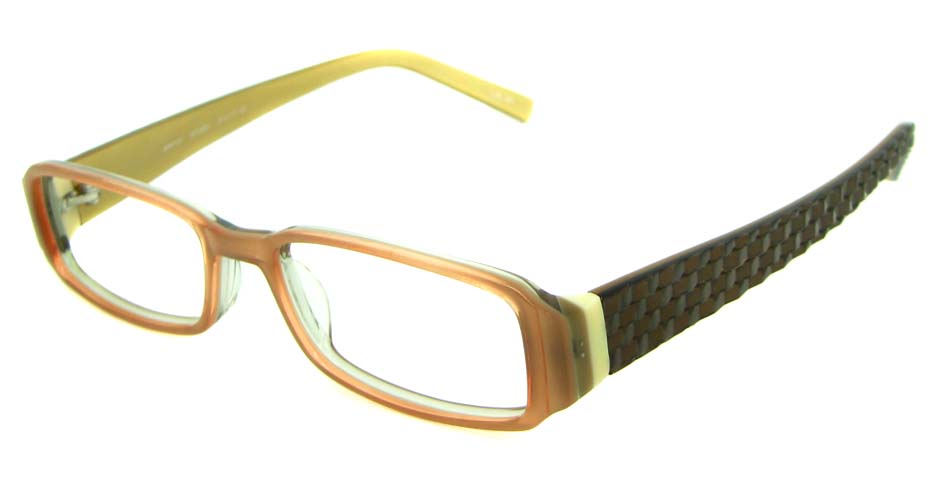 brown with balck acetate rectangular   glasses frame HL-ST2403-107