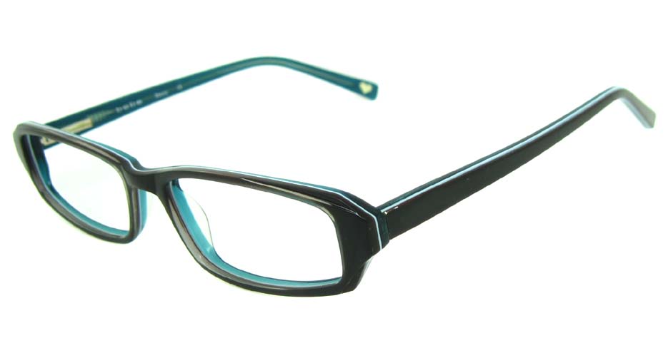 black acetate rectangular glasses frame HL-BE0001-HL