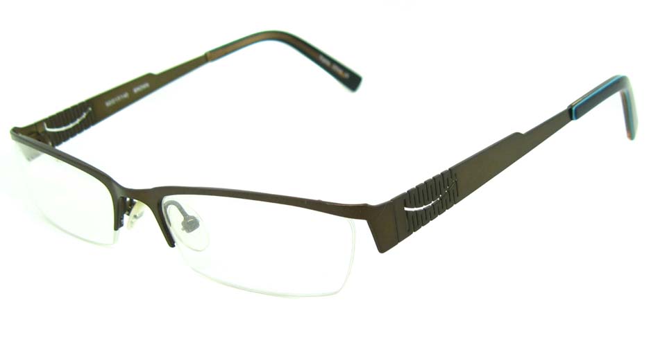 brown metal rectangular glasses frame HL-797367