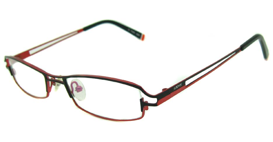 red metal rectangular glasses frame HL-PD037-C282