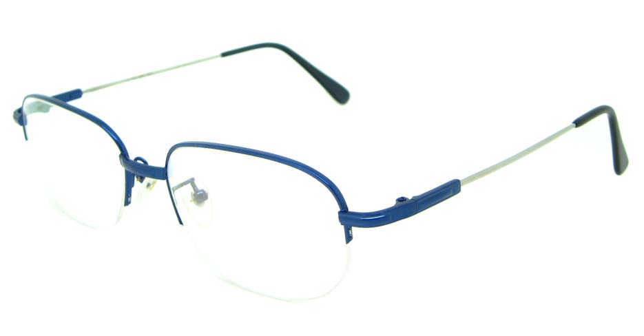 Blue metal oval glasses frame   JS-LJS9909-L