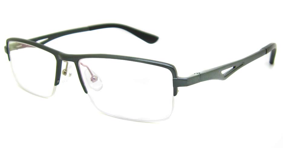 Al Mg alloy Grey Rectangular glasses frame LVDN-GX147-C02