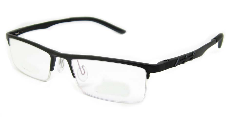 Al Mg alloy black rectangular glasses frame LVDN-GX044-C01