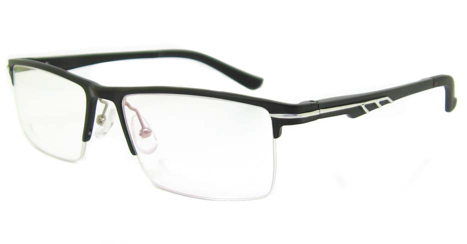 Al Mg alloy black rectangular glasses frame LVDN-GX151-C01