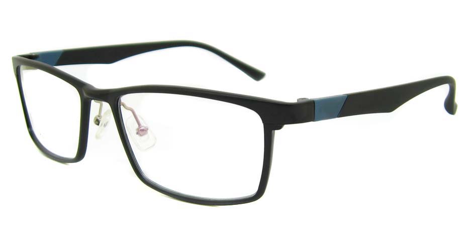 Al Mg alloy black with blue Rectangular glasses frame LVDN-GX104-C01