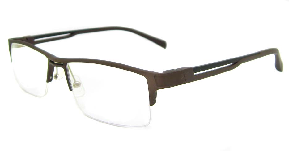 Al Mg alloy brown rectangular glasses frame LVDN-GX093-C13