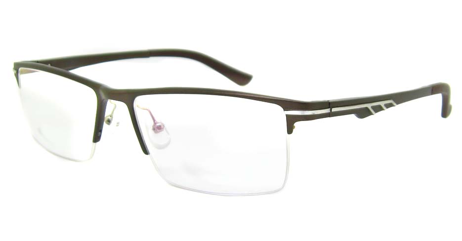 Al Mg alloy brown rectangular glasses frame LVDN-GX151-C06