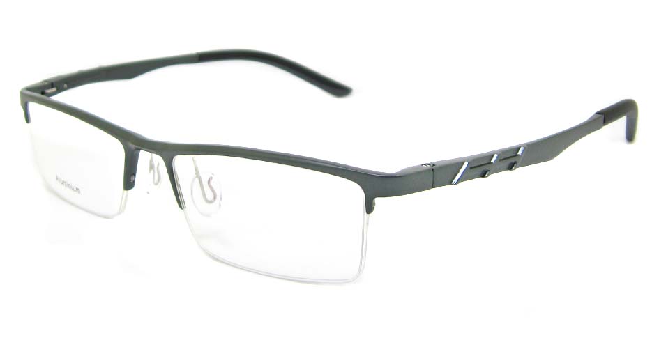 Al Mg alloy grey rectangular glasses frame LVDN-GX044-C02
