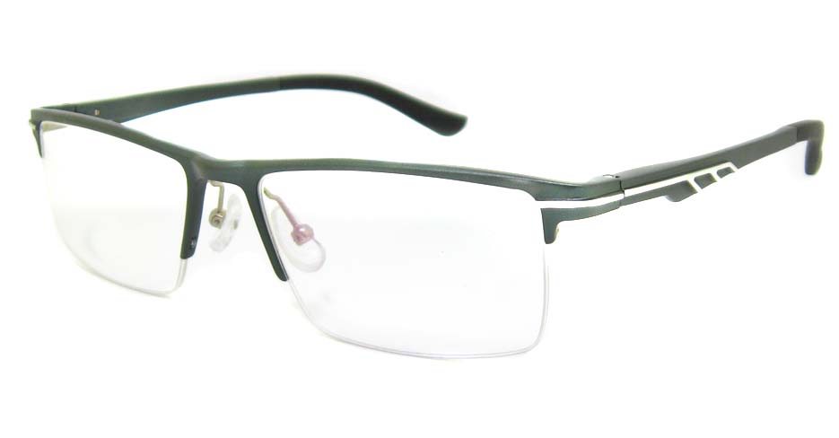 Al Mg alloy grey rectangular glasses frame LVDN-GX151-C02