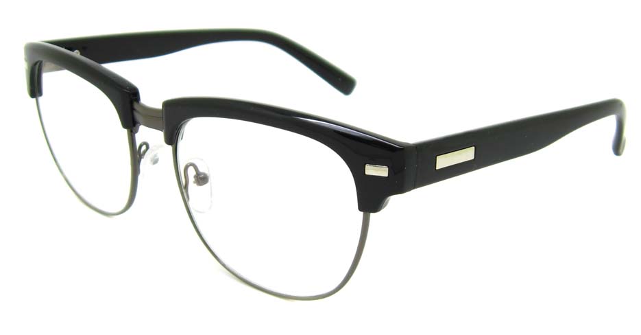 Black  blend retro oval glasses frame YM-OF1849-C4