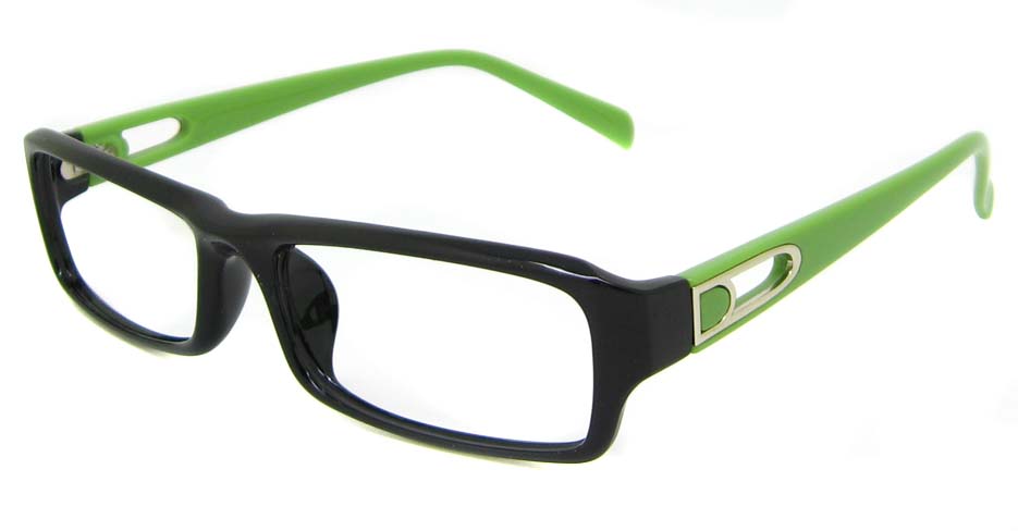 Black  with green Plastic rectangular frame YJ-KF8055-C18
