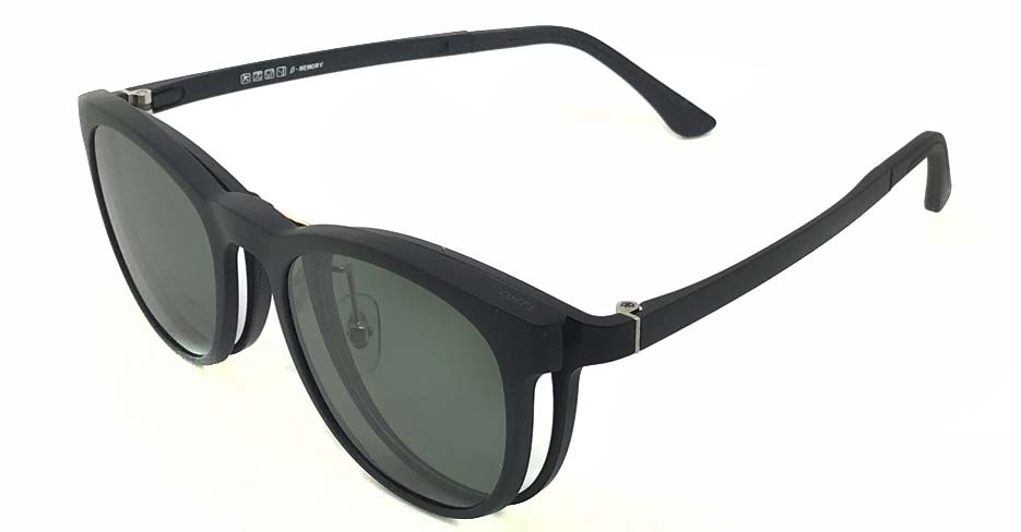 Black TR90 and metal polarized magnetic glasses frame FMH-TJ202-C01