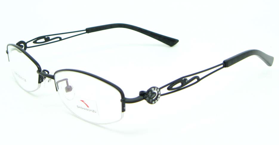 Black oval metal glasses frame JNY-SSYZ2149-HS