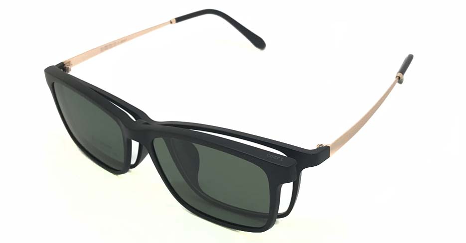Black with Gold TR90 Polarized Magentic sunglasses FMH-TJ203-C01