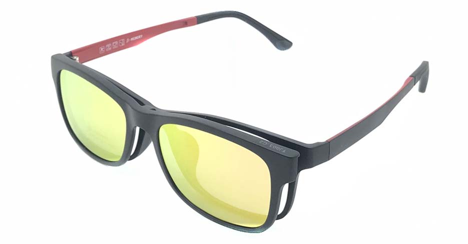 Black with red TR90  polarized magnetic glasses frame FMH-TJ003-C2