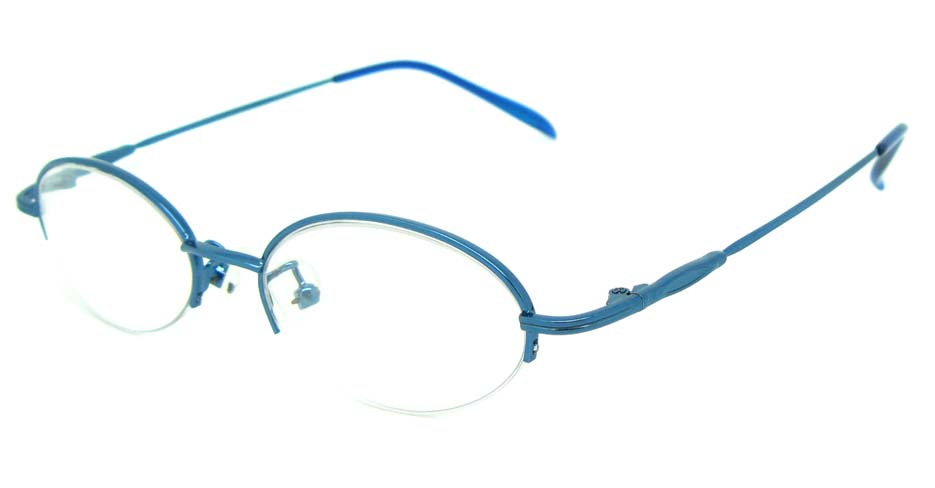 Blue metal oval glasses frame  JS-SML3002-L
