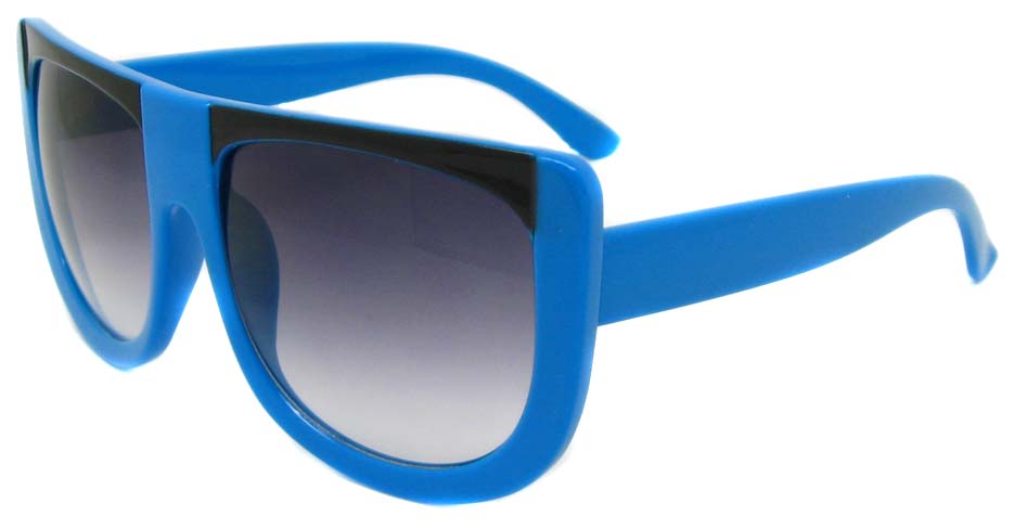 Blue oval acetate big  retro  sunglasses   LF-FG004-LHS
