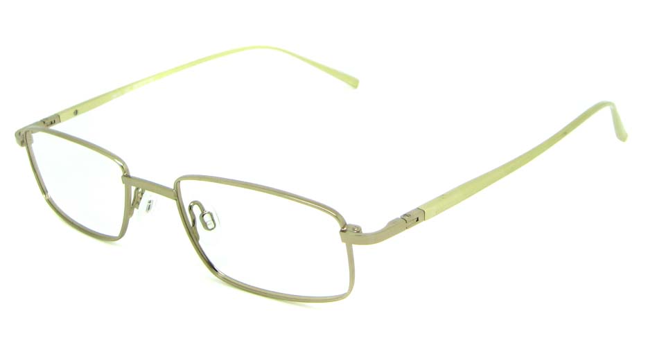 Khaki metal rectangular glasses frame  HL-UR8673-C3