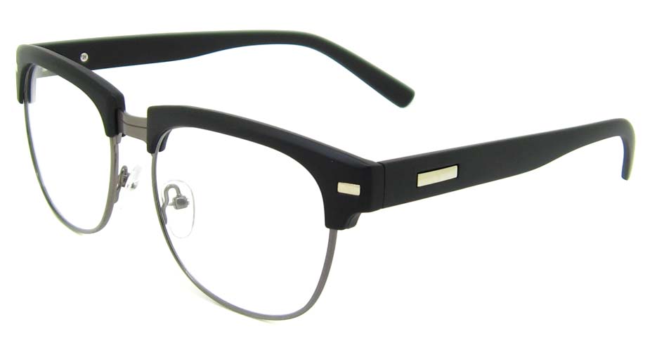 Matte Black blend retro oval glasses frame YM-OF1849-MS
