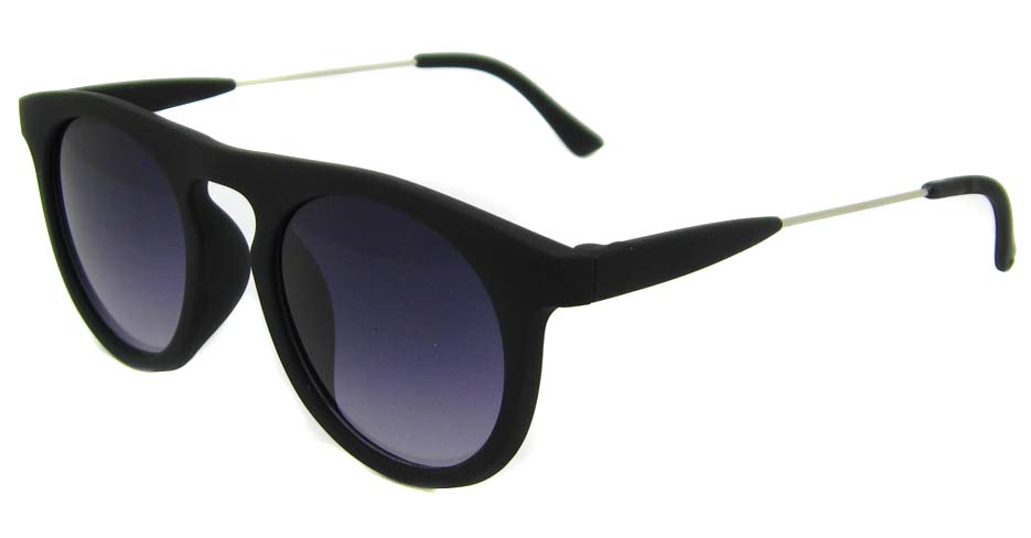 Matte black blend oval retro glasses frame LF-FG006-MSH