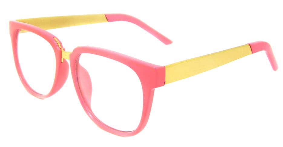 Pink with gold blend Oval retro frame BLK-FG77270-F