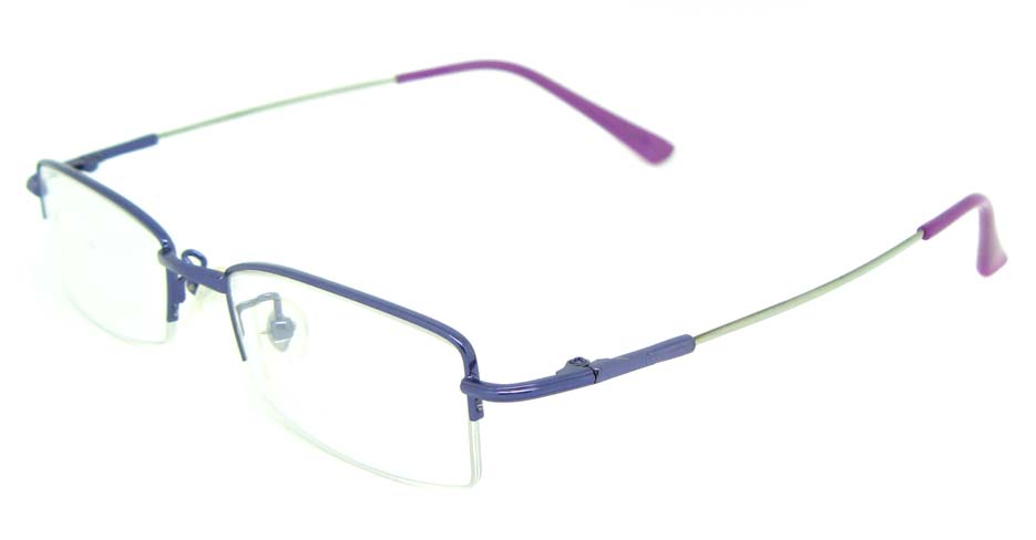 Purple metal oval glasses frame JS-SML9930-z