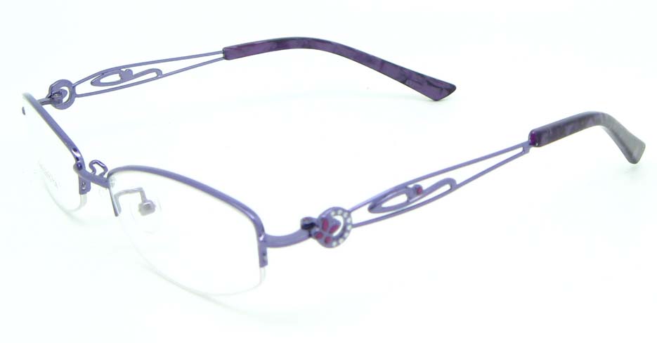 Purple oval metal glasses frame JNY-SSYZ2149-HS