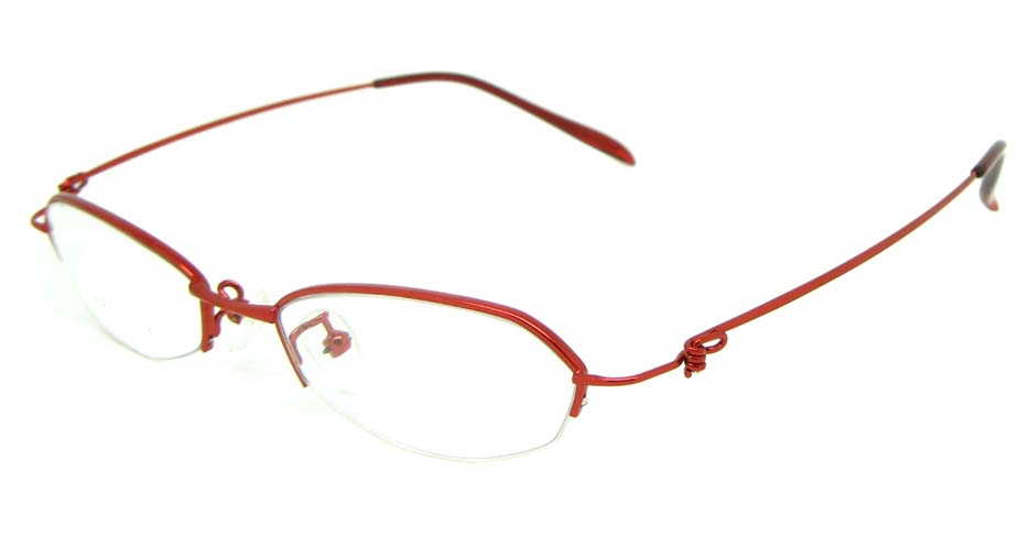 Red metal cat eye glasses frame JS-SML3025-H
