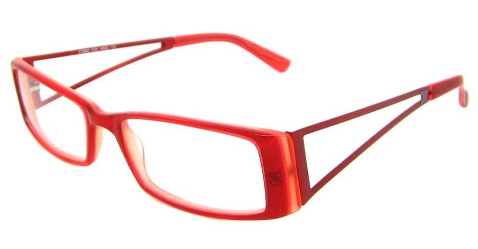 Red plastic Rectangular glasses frame  XL-CP2062-H
