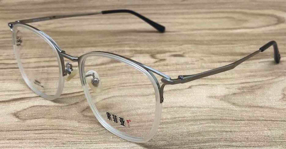 TR metal oval clear glasses frame SFY-6693-C03