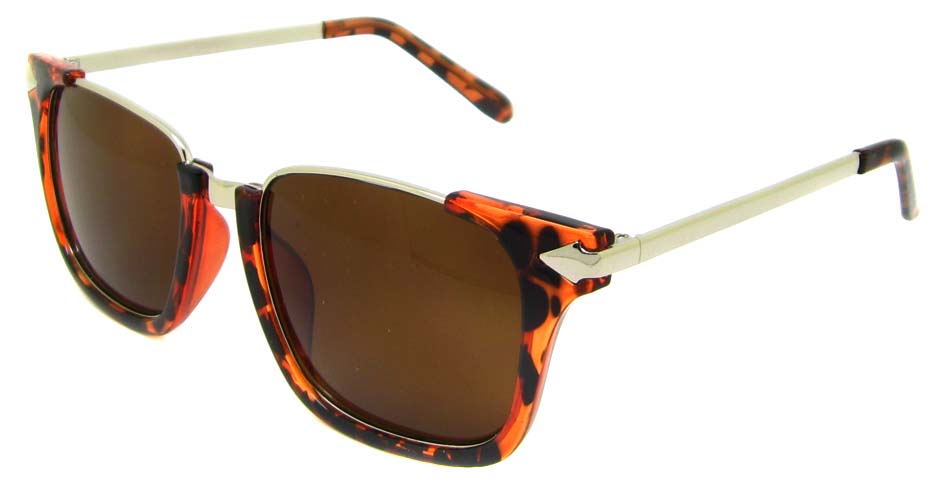 Tortoise blend oval retro sunglasses  YM-M1205-C4
