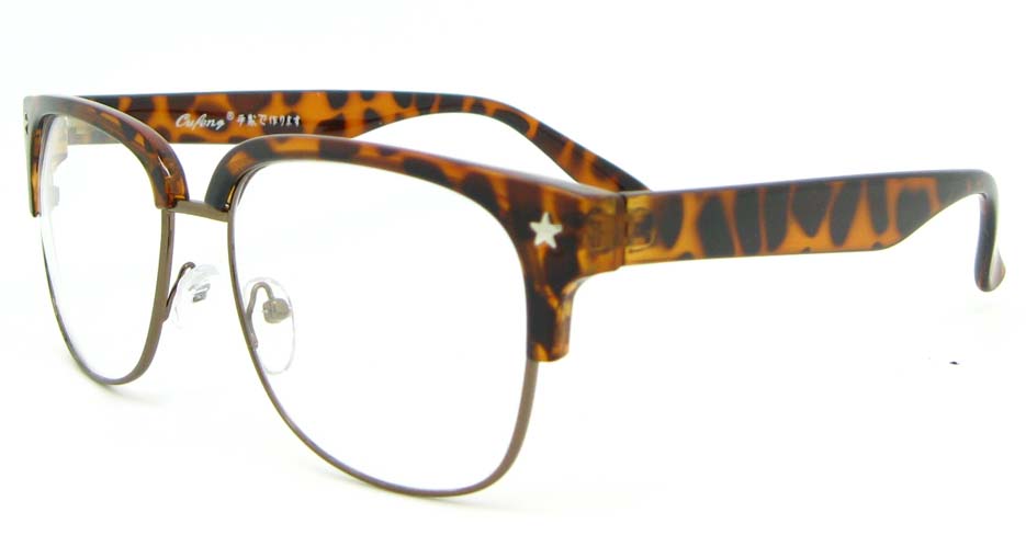 Tortoise retro blend Oval glasses frame WLH-OF1831-C2