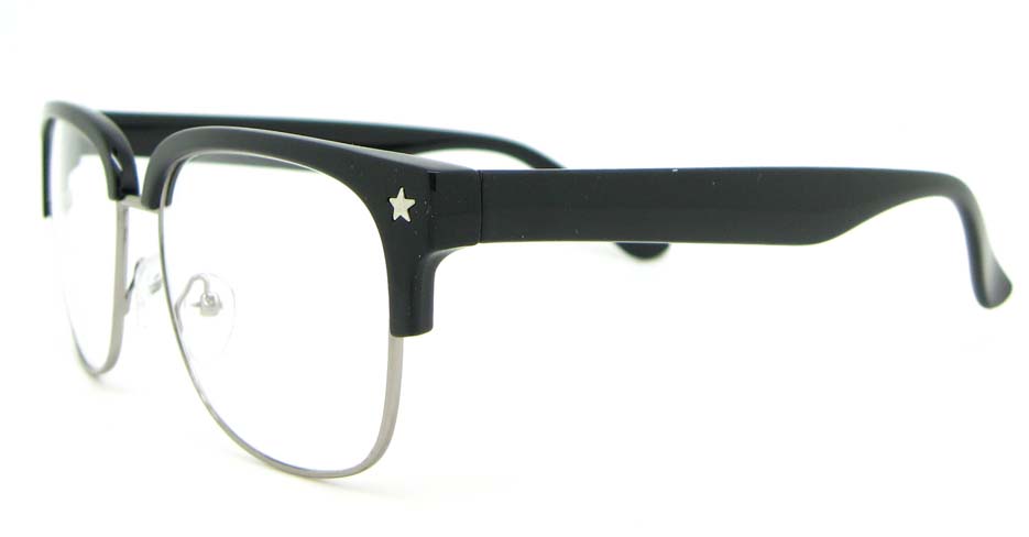 black  retro blend Oval glasses frame WLH-OF1831-C4