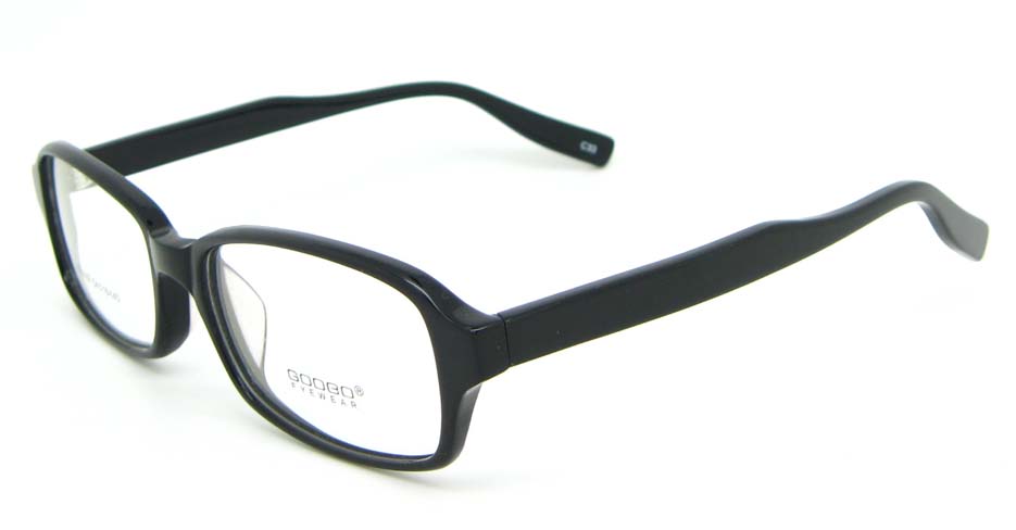 black Acetate rectangular glasses frame WKY-BL6169-C33