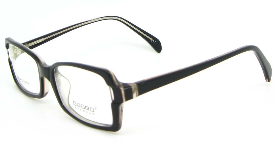 black oval Acetate glasses frame WKY-BL6184-C64