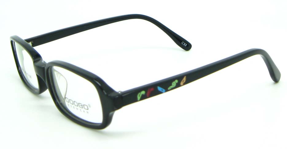black plastic rectangular glasses frame JNY-BL6239-C33