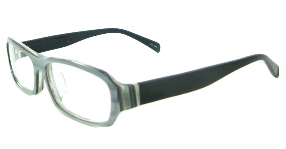 black plastic rectangular glasses frame YL-RB8319-C548