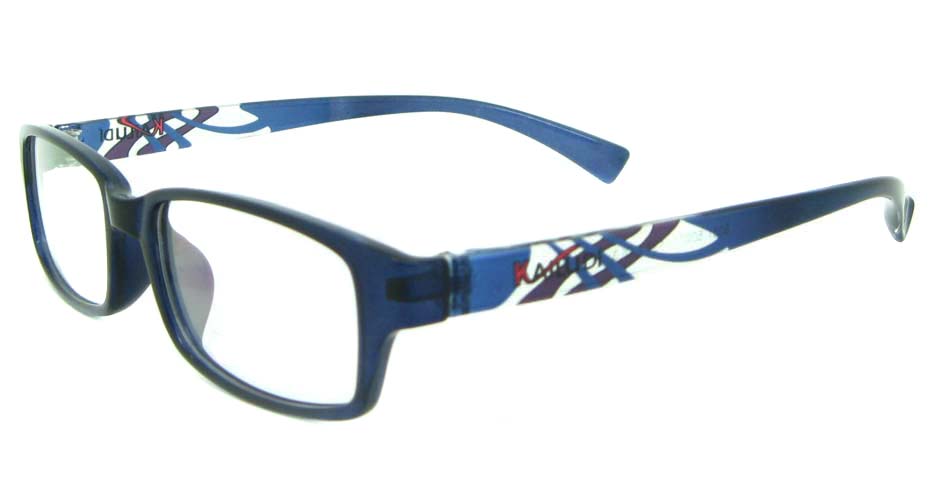 black with blue tr90 Rectangular glasses frame YL-KDL8031-C3