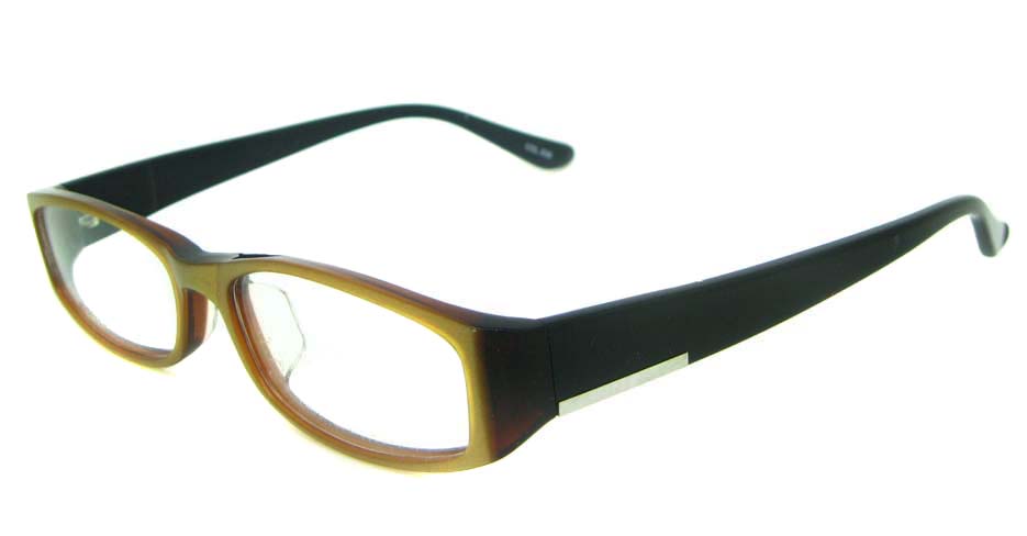 black with brown Acetate  rectangular glasses frame YL-JB8316-C539