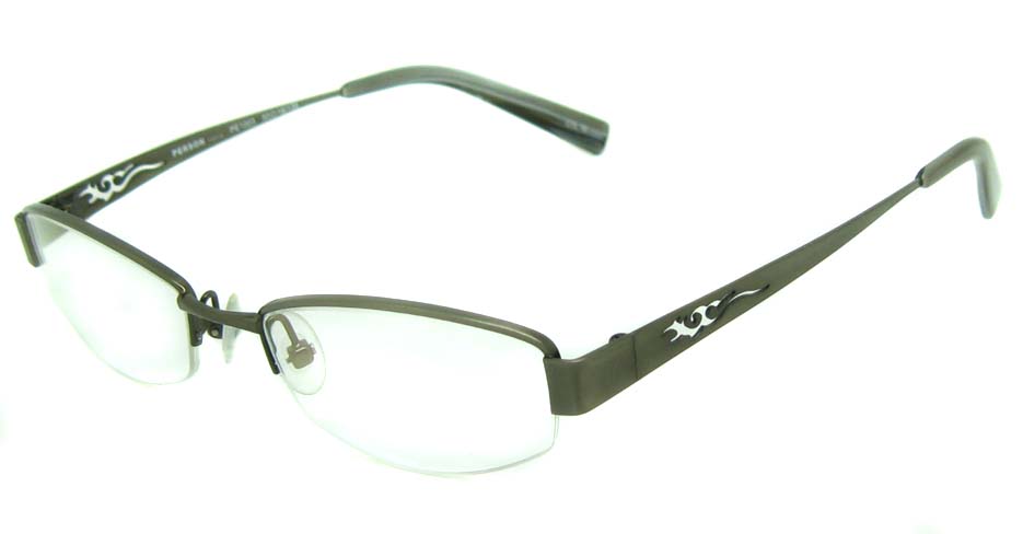 black with green acetate rectangular glasses frame   HL-5411-E